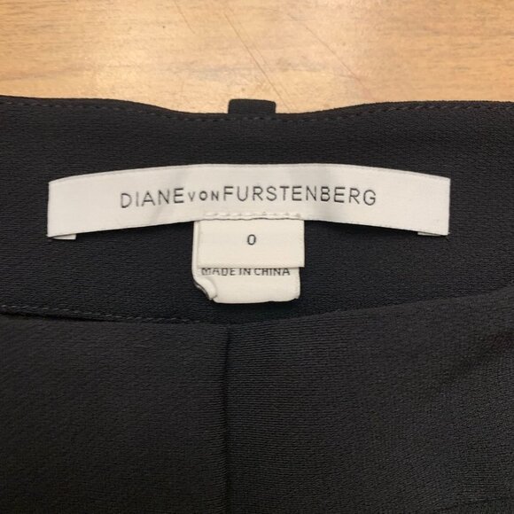 Diane Von Furstenberg New Carissa Straight Leg Cropped Trouser Size 0 Black - Picture 6 of 11